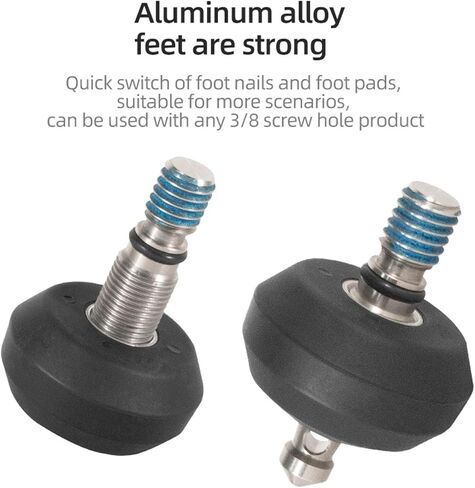 Multi Purpose 3/8inch Tripod Feet Spikes with Nonslip Pad Enjoy Secure Camera Support in Photography and Streaming Silicone Metal Tripod Feet in Saudi Arabia
