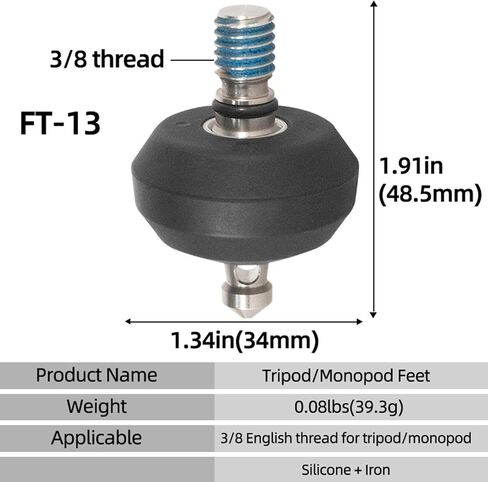 Multi Purpose 3/8inch Tripod Feet Spikes with Nonslip Pad Enjoy Secure Camera Support in Photography and Streaming Silicone Metal Tripod Feet in Saudi Arabia