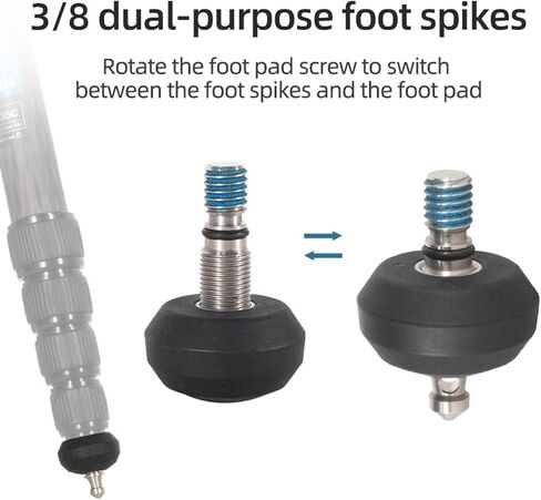 Multi Purpose 3/8inch Tripod Feet Spikes with Nonslip Pad Enjoy Secure Camera Support in Photography and Streaming Silicone Metal Tripod Feet in Saudi Arabia