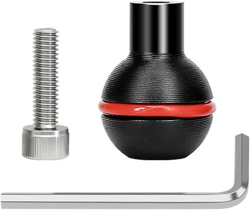 Aluminum Fixed Ball Head 25mm Tripod Mount Ball Mount Adapter with 1 / 4inch 20 Screw Adapter for Underwater Tray Fixed Head Tripod in Saudi Arabia