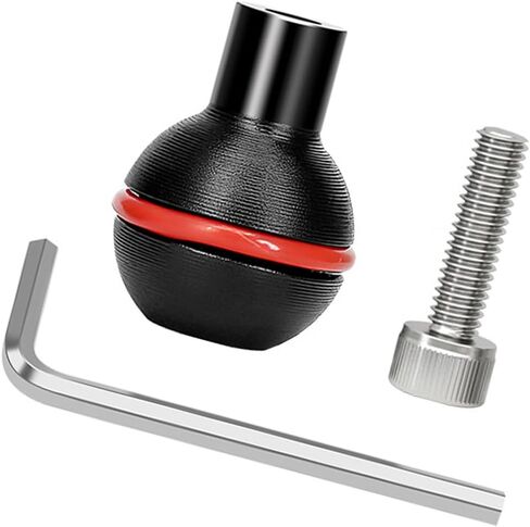 Aluminum Fixed Ball Head 25mm Tripod Mount Ball Mount Adapter with 1 / 4inch 20 Screw Adapter for Underwater Tray Fixed Head Tripod in Saudi Arabia
