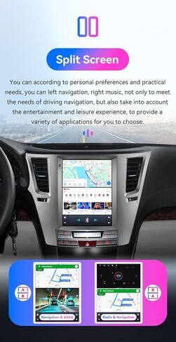 Android 14 Car Stereo for Subaru Outback Impreza Legacy 2009-2014 (with HK), 8 Core 4G+64G GPS Navigation with 9.7 inch Touchscreen via Carplay Android Auto SWC Bluetooth EQ (Model B) in Saudi Arabia