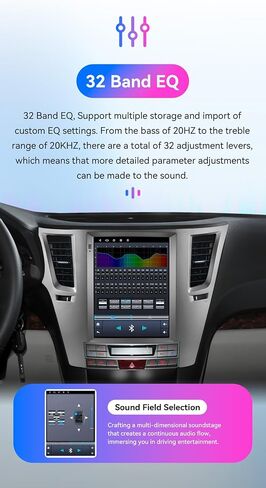 Android 14 Car Stereo for Subaru Outback Impreza Legacy 2009-2014 (with HK), 8 Core 4G+64G GPS Navigation with 9.7 inch Touchscreen via Carplay Android Auto SWC Bluetooth EQ (Model B) in Saudi Arabia
