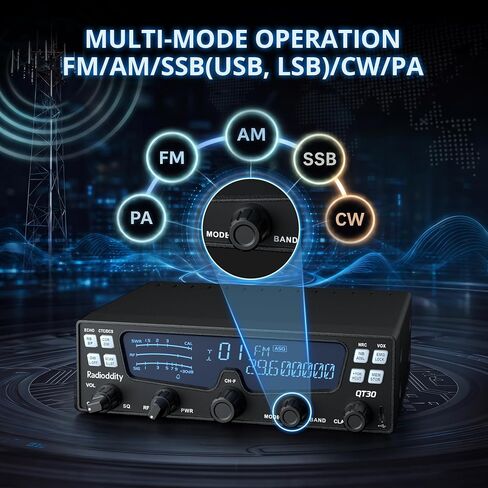 Radioddity QT30 10 Meter Radio 30W SSB Mobile Amateur Transceiver in Saudi Arabia