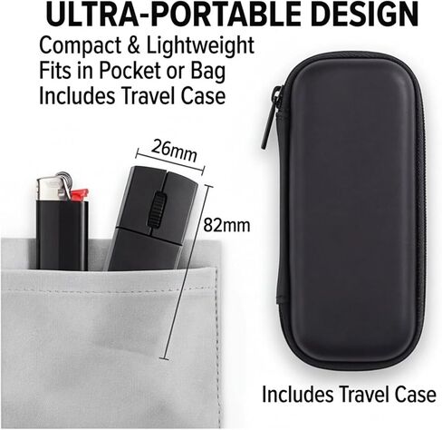 Wireless Mouse, Portable Mini Mouse with USB Receiver Storage Case in Saudi Arabia