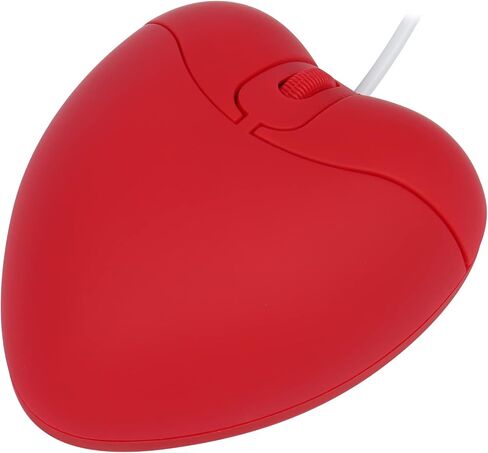 Wired Mouse Cute Red Love Heart Mice, Silent Portable Lightweight USB Girly Optical Corded Mice for Chromebook PC Laptop Mac Computer Desktop Notebook Kids Girl Women Office Work School Travel Gift in Saudi Arabia