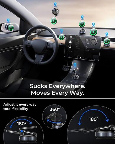MRGLAS 【Upgraded】 15W for iPhone 18 Pro Max MagSafe Car Mount Phone Charger in Saudi Arabia