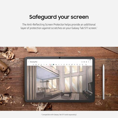 SAMSUNG Galaxy Tab S11 Anti-Reflecting Screen Protector, Easy to Attach, Durable and Responsive, US Version, Transparent in Saudi Arabia