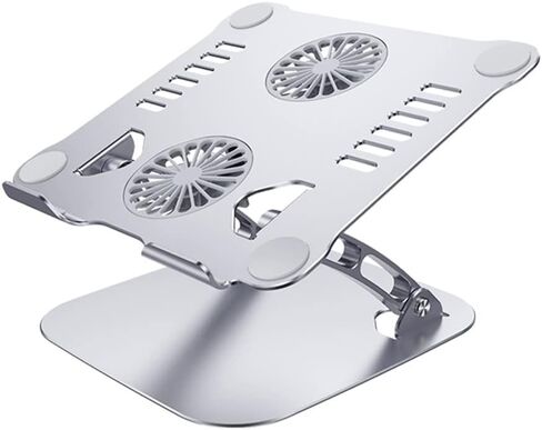 JSEIAJB Aluminum Alloy Lnterface Laptop Stand Fan Radiator Foldable Cooling Base Bracket Mute Notebook Computer in Saudi Arabia