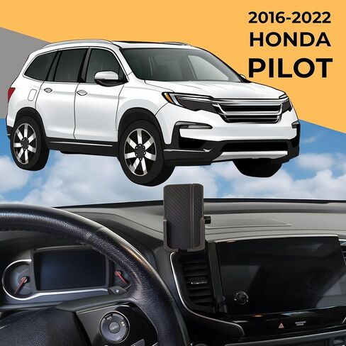 Phone Holder for Honda Pilot 2016-2022 Model Years/Custom Made/Easy to Install/No Tools Required in Saudi Arabia