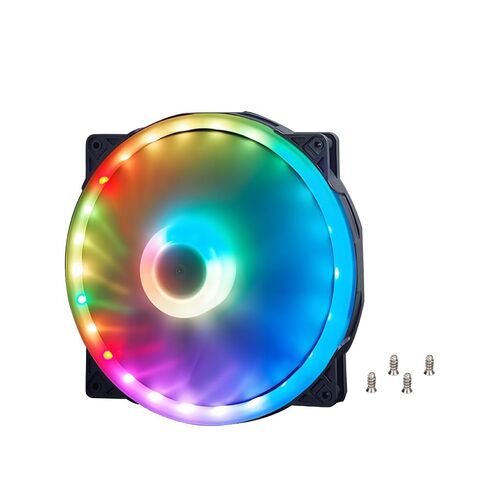 200mm Case Fan with ARGB Lighting, PWM Speed Control & Hydraulic Bearing – Large Airflow, Low Noise PC Cooling Fan for Computer Cases, 4-Pin 5V Compatible in Saudi Arabia