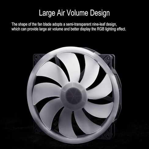 200mm Case Fan with ARGB Lighting, PWM Speed Control & Hydraulic Bearing – Large Airflow, Low Noise PC Cooling Fan for Computer Cases, 4-Pin 5V Compatible in Saudi Arabia