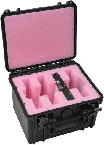 MyCaseBuilder Doro Cases Heavy Duty Hard Drive Storage Case – Protector Travel Carrying Case - Foam Insert Fits 4 x 3.5-Inch PATA/SATA Hard Drives in Saudi Arabia