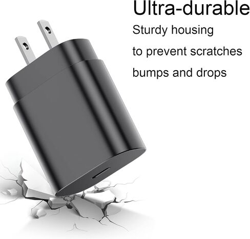 عبوتان لهاتف Samsung Galaxy S23 S22، S21، Note 20 شحن سريع من النوع C، 25 وات USB C شاحن سريع للغاية من النوع C كابل هاتف Android لهاتف Samsung Galaxy S20 Plus Ultra 2 × 6 قدم أسود in Kuwait