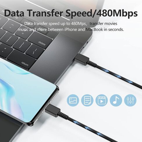 عبوتان لهاتف Samsung Galaxy S23 S22، S21، Note 20 شحن سريع من النوع C، 25 وات USB C شاحن سريع للغاية من النوع C كابل هاتف Android لهاتف Samsung Galaxy S20 Plus Ultra 2 × 6 قدم أسود in Kuwait