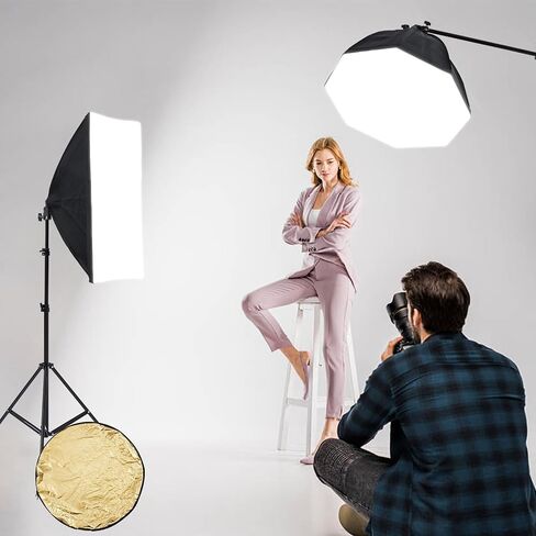 Photography Lighting Kit with Backdrops, Professional Softbox Light, Adjustable Stand, Multiple Backgrounds, for Product & Portrait in Saudi Arabia
