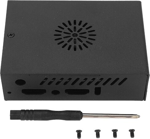 Aluminum Alloy Protective Enclosure for Orangepi 5 Pro Precise Hole Position Metal Protective Case with Cooling Fan in Saudi Arabia