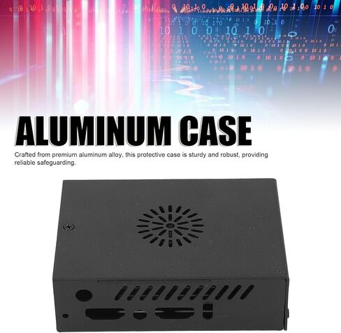 Aluminum Alloy Protective Enclosure for Orangepi 5 Pro Precise Hole Position Metal Protective Case with Cooling Fan in Saudi Arabia