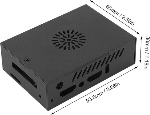 Aluminum Alloy Protective Enclosure for Orangepi 5 Pro Precise Hole Position Metal Protective Case with Cooling Fan in Saudi Arabia