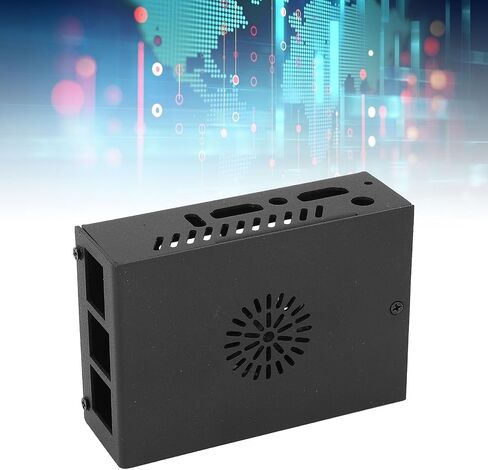 Aluminum Alloy Protective Enclosure for Orangepi 5 Pro Precise Hole Position Metal Protective Case with Cooling Fan in Saudi Arabia