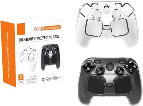 Clear PC Hard Protective Case for Steam Controller 2, Anti-Yellowing Crystal Cover with Precision Cutouts, Snap-On Design, Puck Storage Cutout, Charging Friendly, Scratch Resistant Shell in Saudi Arabia