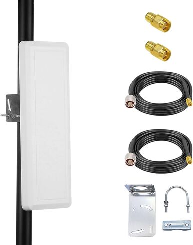 5GHz 5.8GHz (5150-5850MHz) WiFi External Antenna Kit 18dBi High-Gain Outdoor Directional WiFi Panel with 16ft N-Female Cable in Saudi Arabia