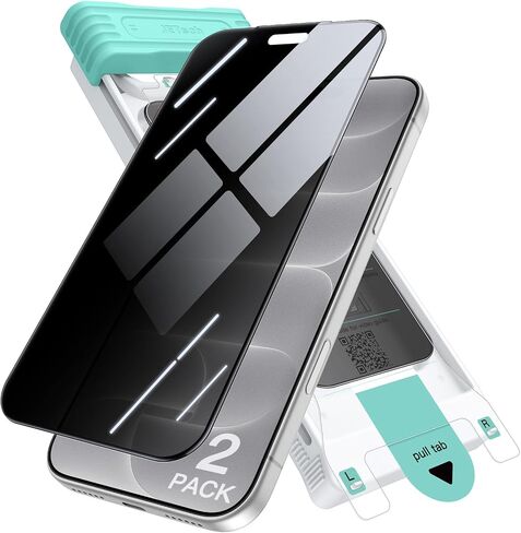 JETech 3D 9H+ Privacy Screen Protector for iPhone 17 Pro Max, 2-Pack in Saudi Arabia