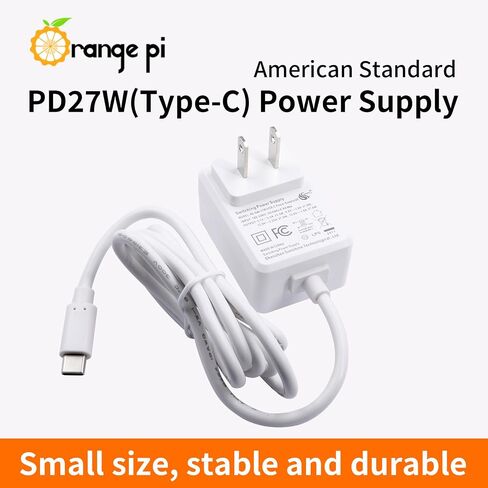 Orange Pi Official Type-C Power Supply US Plug for Orange Pi Single Board Computer, Multiple Circuit Protection Type-C Power Adapter(5V5A Type C) in Saudi Arabia