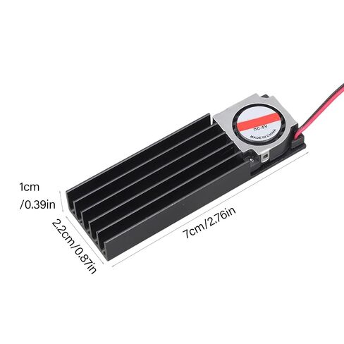 Dual-Sided Aluminum SSD Cooler with 5V Fan for NVMe 2280 in Saudi Arabia