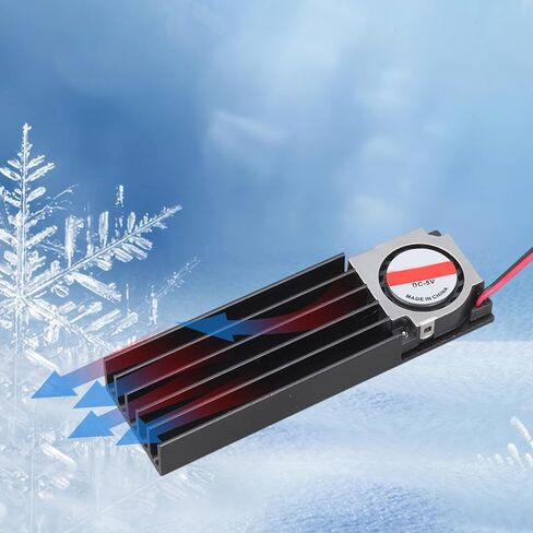 Dual-Sided Aluminum SSD Cooler with 5V Fan for NVMe 2280 in Saudi Arabia