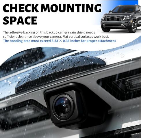 Silicone Backup Camera Rain Shield,Anti-Rain Car Camera Rain Cover with Wider Design,Non-Destructive Installation Rear View Backup Cameras Cover as Car Modification Accessories in Saudi Arabia