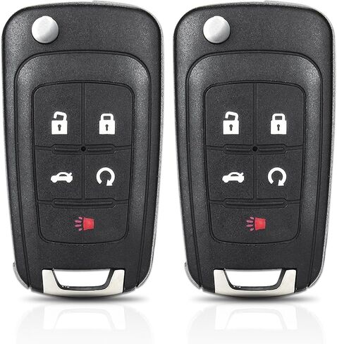 Flip Car Key Fob for 2010-2019 Chevy Camaro Equinox Cruze Impala/2014-2016 Malibu Sonic/2010-2021 GMC Terrain OHT01060512 V2T01060512 2PACK in Saudi Arabia