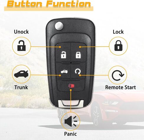 Flip Car Key Fob for 2010-2019 Chevy Camaro Equinox Cruze Impala/2014-2016 Malibu Sonic/2010-2021 GMC Terrain OHT01060512 V2T01060512 2PACK in Saudi Arabia
