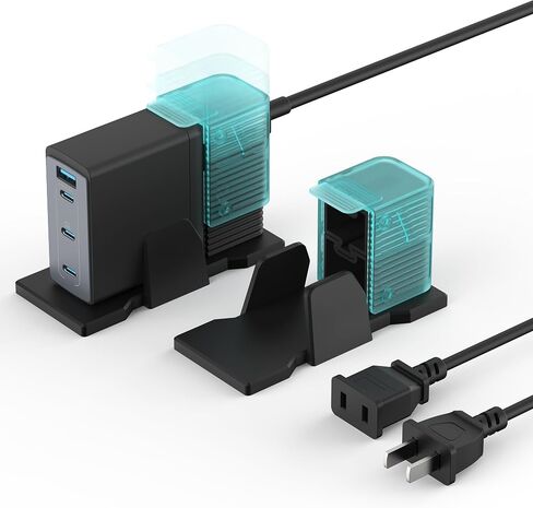 حامل سطح المكتب MOSHOU لشاحن Anker 150W Max USB C، حامل حامل كتلة شاحن GaN قابل للتعديل مع سلك تمديد، حامل تنظيم المكتب متوافق مع (أزرق) in Kuwait
