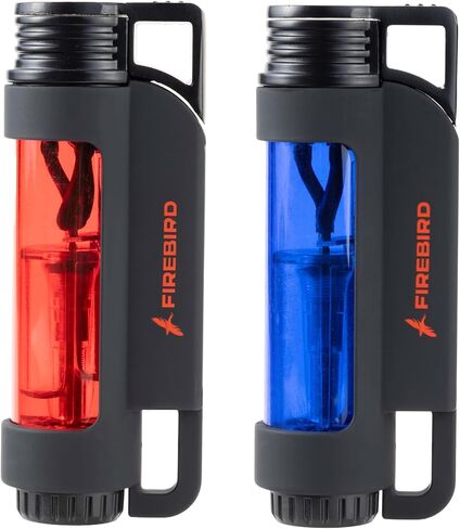 Firebird Illume Torch Lighter 2-Pack – Triple Jet Flame, Single-Action Ignition, Full-View Fuel Tank, Rubberized Grip, Wind Resistant, Refillable Butane Lighter (Red + Blue) in Saudi Arabia