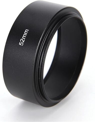 Compatible for 52mm Metal Lens Hood, Screw-in Camera Lens Shade for Standard 50mm F/1.8 Lens Models in Saudi Arabia
