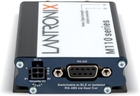 Lantronix M110 Series Industrial Cellular Modem - Compact Serial-to-Cellular Industrial Modem; M113 Dual-Mode LTE-M/NB-IoT, M114 LTE Cat-1bis, with RS-232 Serial, USB-C and 2 Versatile I/O in Saudi Arabia