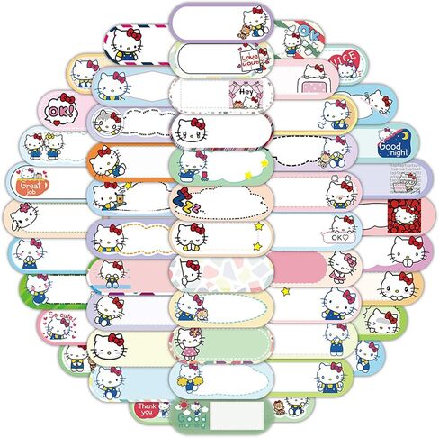60Pcs Cartoon Hello Kitty Handwritten Name Stickers in Saudi Arabia