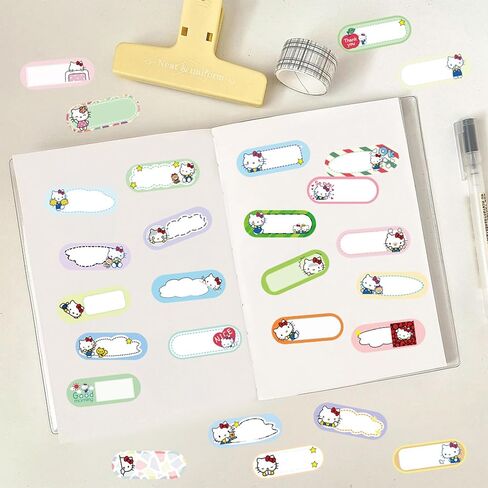 60Pcs Cartoon Hello Kitty Handwritten Name Stickers in Saudi Arabia