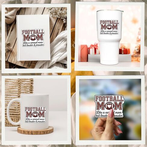 (3Pcs) Football Mom Sticker Decal Waterproof Vinyl for Water Bottles Laptop Car Tumbler Football Sports Mom Gifts Game Day Stickers for Women Teen Girls Sports Fans Accessories Decor 3x2.3 Inch in Kuwait