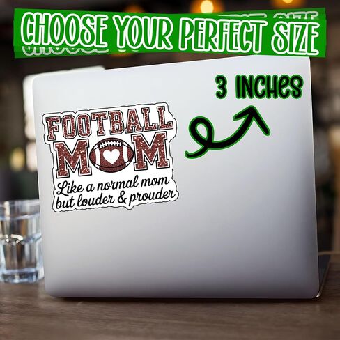 (3Pcs) Football Mom Sticker Decal Waterproof Vinyl for Water Bottles Laptop Car Tumbler Football Sports Mom Gifts Game Day Stickers for Women Teen Girls Sports Fans Accessories Decor 3x2.3 Inch in Kuwait