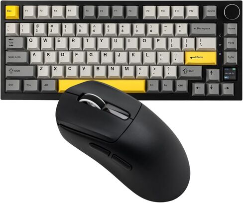 EPOMAKER Ajazz AK820 Pro 75% Wireless Mechanical Keyboard with TFT Smart Display&Knob+NEX Lite Wireless Gaming Mouse w/Screens & RGB Charging Dock in Saudi Arabia