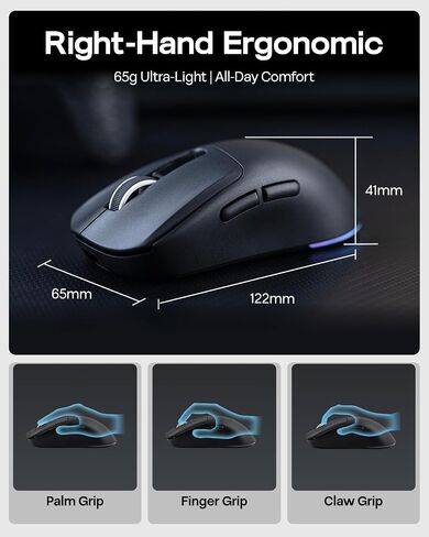 EPOMAKER Ajazz AK820 Pro 75% Wireless Mechanical Keyboard with TFT Smart Display&Knob+NEX Lite Wireless Gaming Mouse w/Screens & RGB Charging Dock in Saudi Arabia