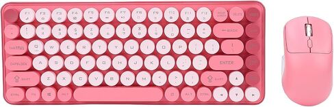 Wireless Keyboard and Mouse Combo, Bluetooth 2.4G Dual Mode 85 Key Round Keycaps and Keyboard Mouse, Gaming for Computer, Laptop, PC, in Kuwait
