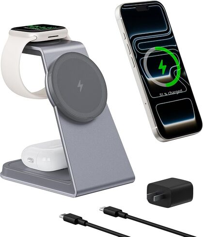 TRIBONE 15W 3-in-1 MagSafe Wireless Charging Station for iPhone in Saudi Arabia
