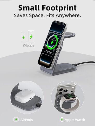 TRIBONE 15W 3-in-1 MagSafe Wireless Charging Station for iPhone in Saudi Arabia