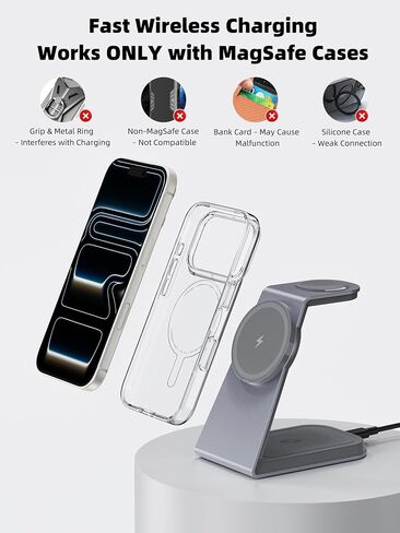 TRIBONE 15W 3-in-1 MagSafe Wireless Charging Station for iPhone in Saudi Arabia