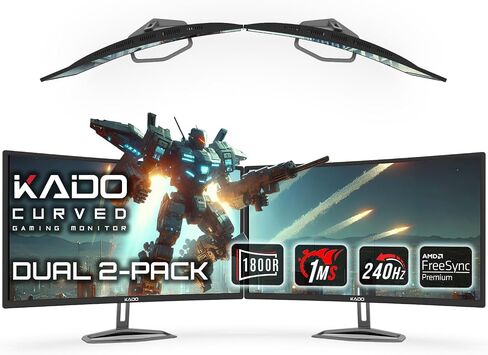 Kado 2-Pack 30" 21:9 Ultrawide Curved 1800R 200Hz 2560x1080 Gaming Monitor in Saudi Arabia