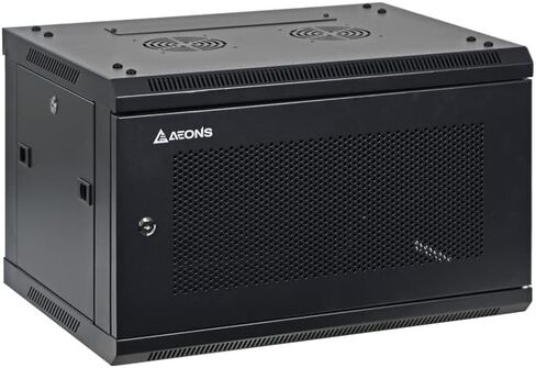 AEONS 6U Wall Mount Server Rack Cabinet with Lockable Door and Side Panels in Kuwait