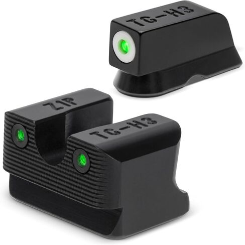 مشاهد ليلية لمسدس TRUGLO Tritium Pro، متوافقة مع مسدسات CZ المدمجة مع نقاط بيضاء في ضوء النهار، ونقاط التريتيوم الليلية وحلقة أمامية لقفل التركيز in Kuwait